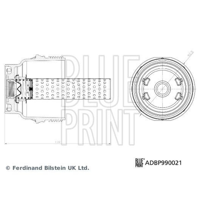 Blue Print Oil Filter Housing Cap ADBP990021