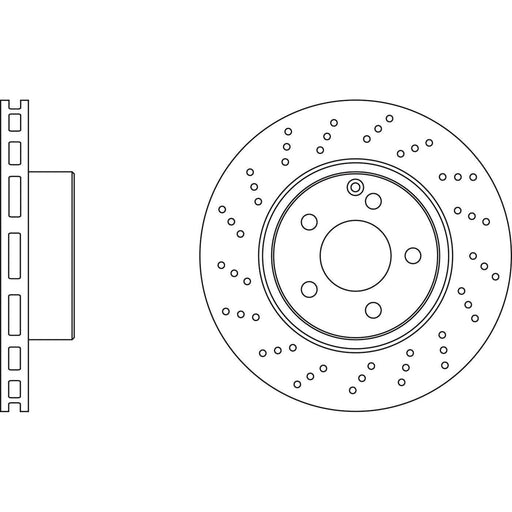 Apec Brake Disc Front Fits Mercedes S Class Apec  - Town Parts