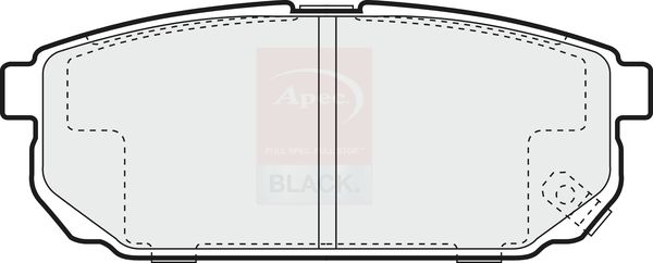 APEC Black Rear Brake Pad Set