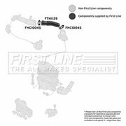 First Line Air Filter Intake Hose Plastic FTH1129