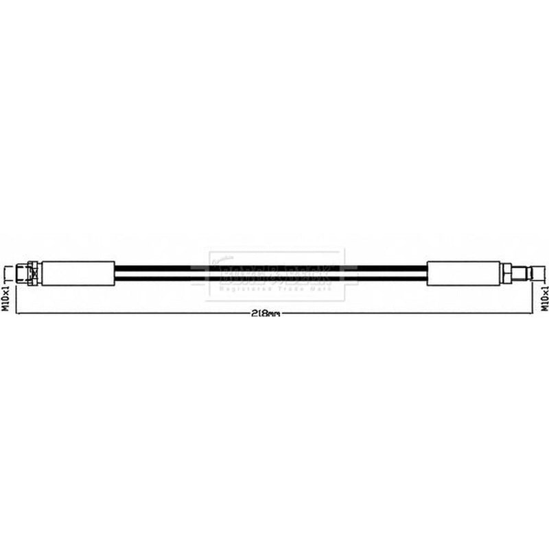 Borg & Beck Brake Hydraulic Hose Line Rear Left BBH8427