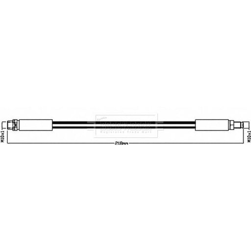 Borg & Beck Brake Hydraulic Hose Line Rear Left BBH8427