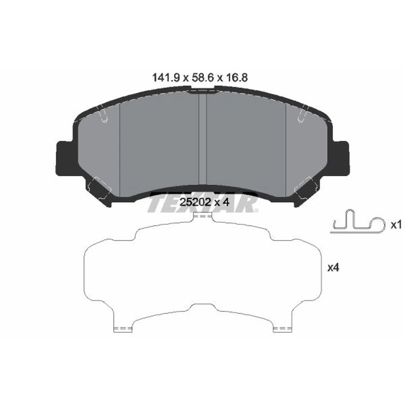 Textar Front Brake Pad Set 2520201
