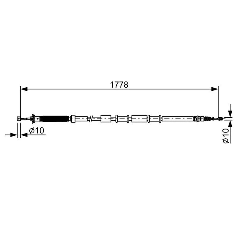 Bosch Handbrake Cable Right Rear 1 987 482 509