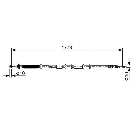 Bosch Handbrake Cable Right Rear 1 987 482 509