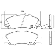 Brembo 4 x Front Brake Pad Set P28026