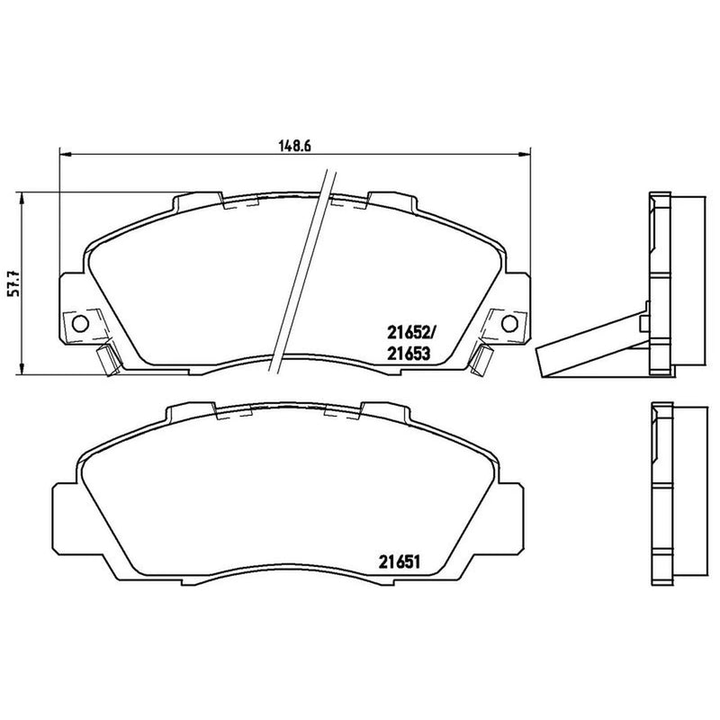 Brembo 4 x Front Brake Pad Set P28026
