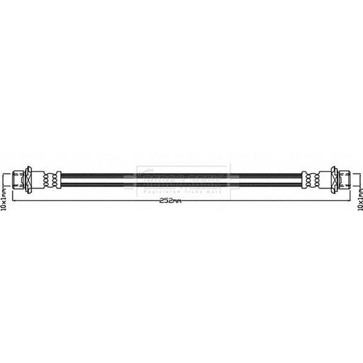 Borg & Beck Brake Hydraulic Hose Line Rear Left BBH8433