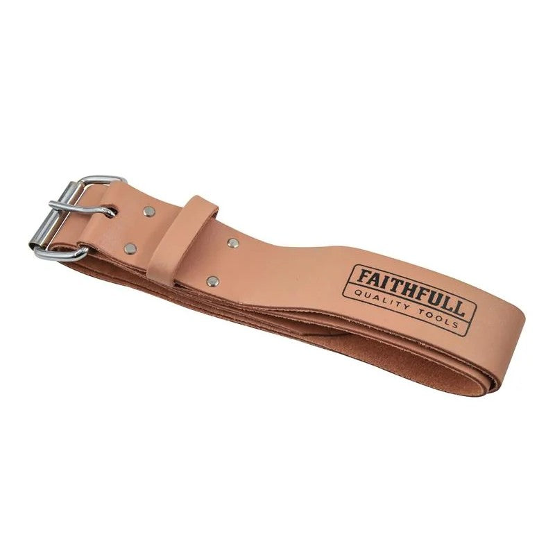 Faithfull Heavy-Duty Leather Belt 45mm Wide Tan - FAILB134