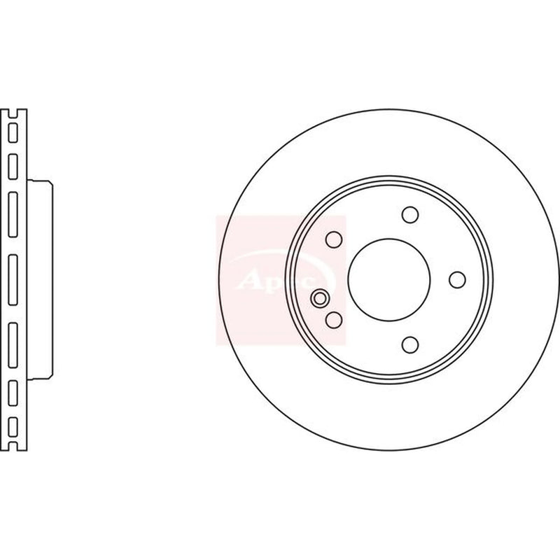 Apec 2 x Vented Front Brake Discs DSK697