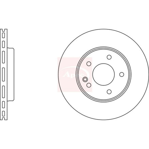 Apec 2 x Vented Front Brake Discs DSK697