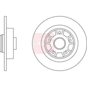 Apec 2 x Solid Rear Brake Discs DSK2378
