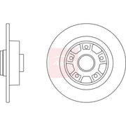 Apec 2 x Solid Rear Brake Discs DSK2378