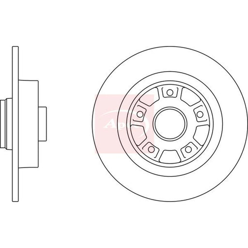 Apec 2 x Solid Rear Brake Discs DSK2378