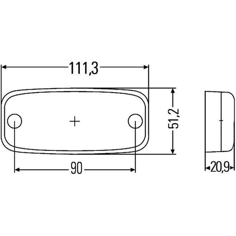 Hella Side Marker Light Wide High 2PS 345 600-041