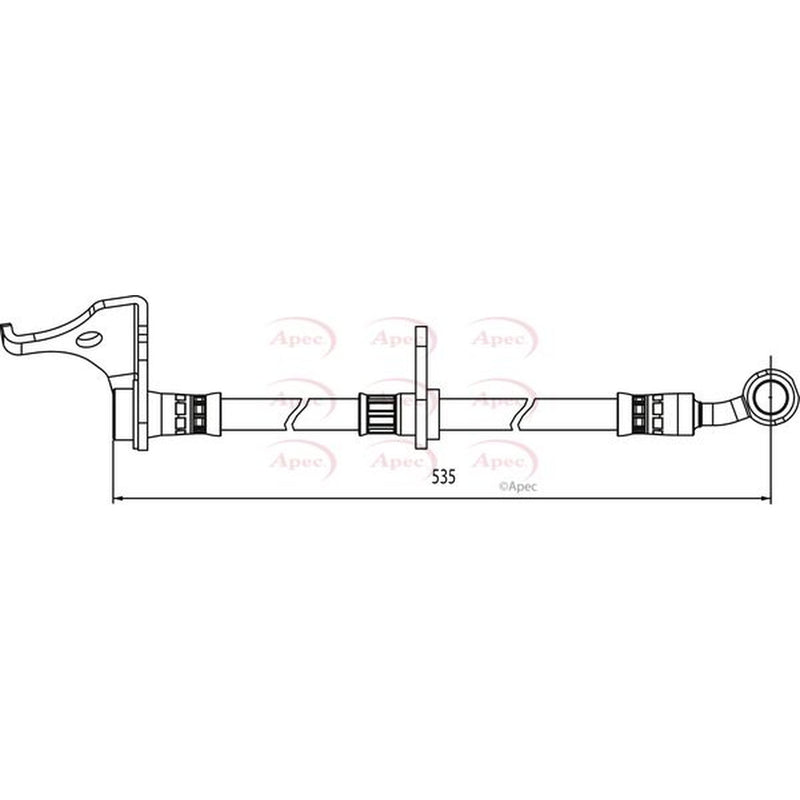 Apec Brake Hydraulic Hose Line Front Left HOS3986