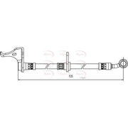 Apec Brake Hydraulic Hose Line Front Left HOS3986