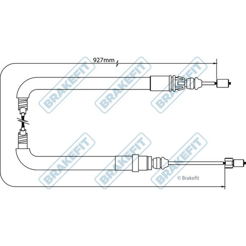 Apec Handbrake Cable Left Rear BBC3051