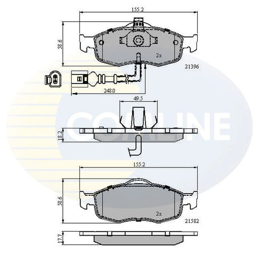 Comline 4 x Front Brake Pad Set CBP1514