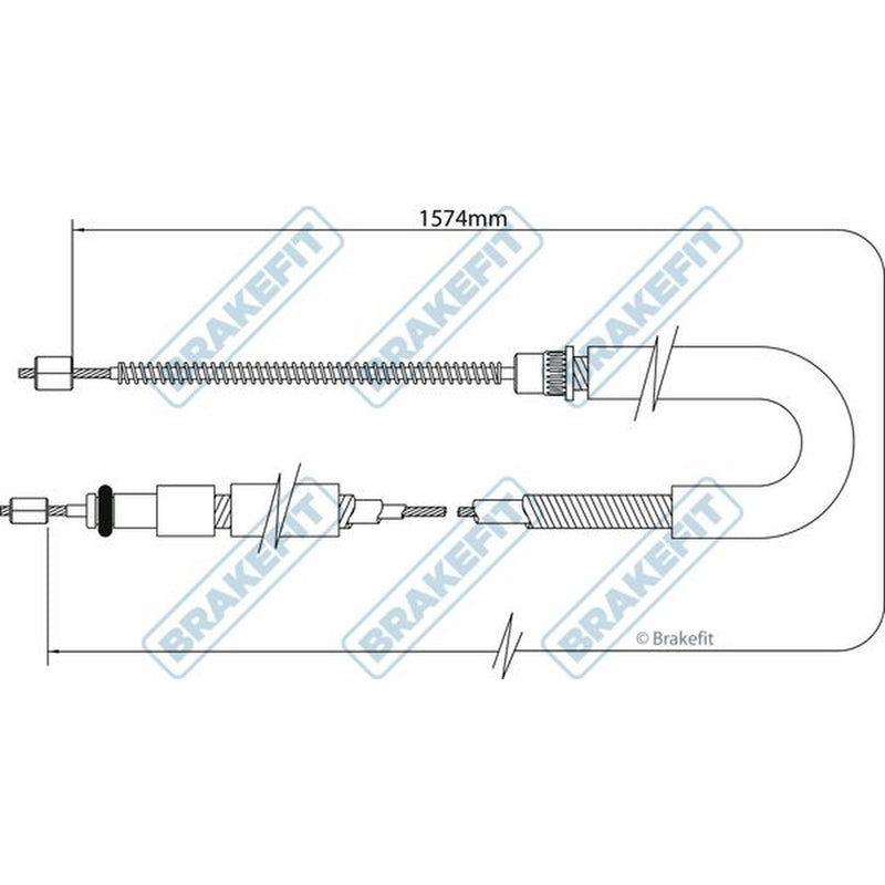 Apec Handbrake Cable Right Rear BBC3334