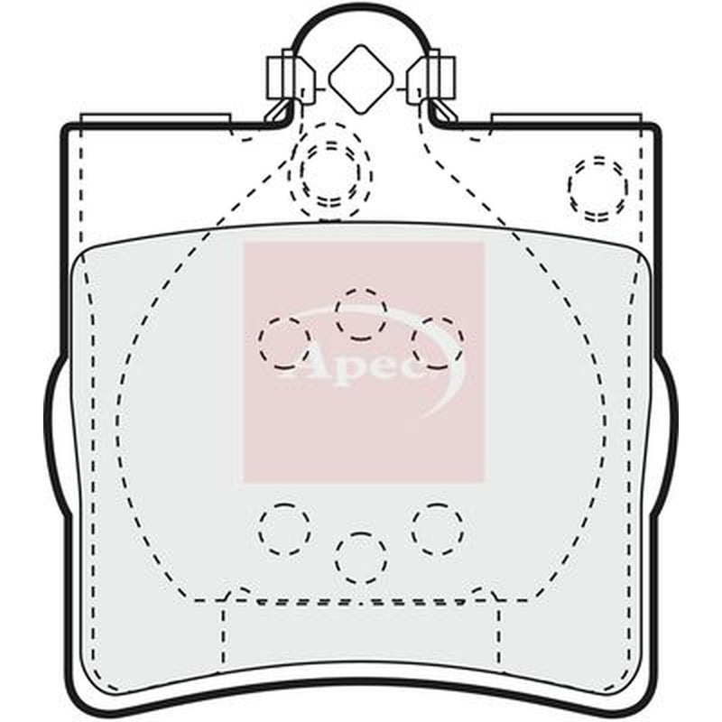 Apec Rear Brake Pad Set PAD1063