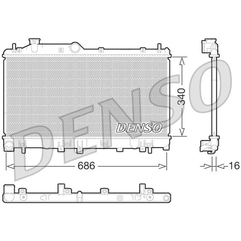 Denso Engine Radiator DRM36014