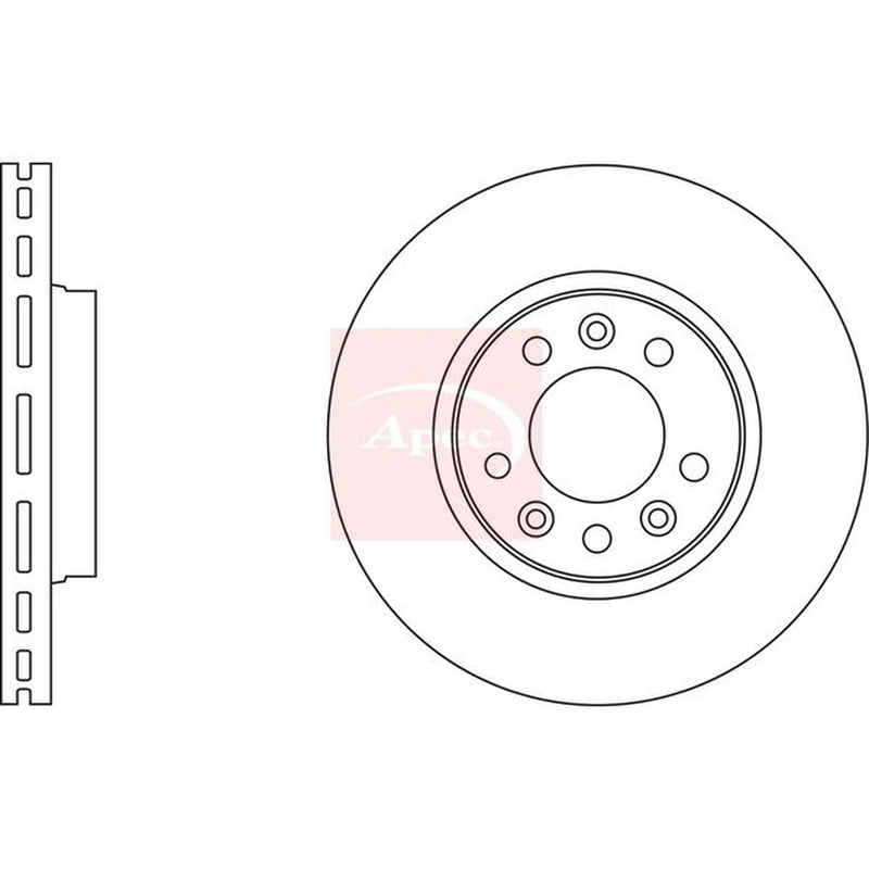 Apec 2 x Vented Front Brake Discs DSK2610