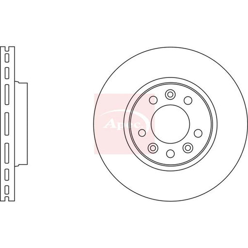Apec 2 x Vented Front Brake Discs DSK2610