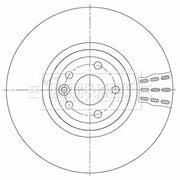 Borg & Beck 2 x Vented Front Brake Discs BBD6144S