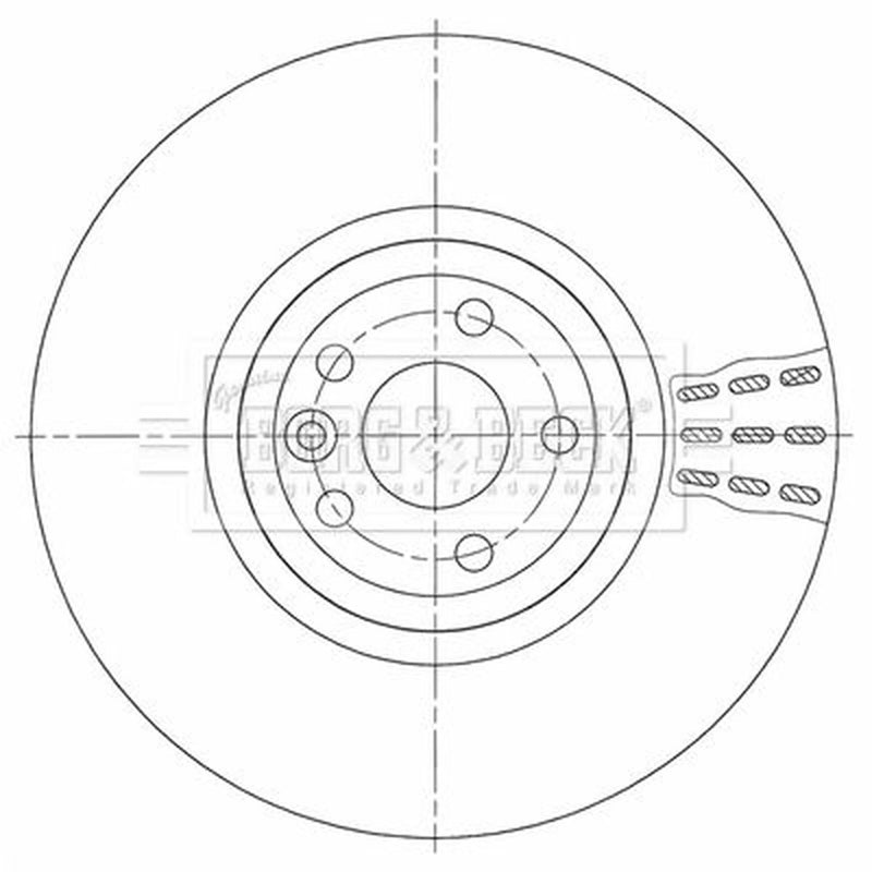 Borg & Beck 2 x Vented Front Brake Discs BBD6144S