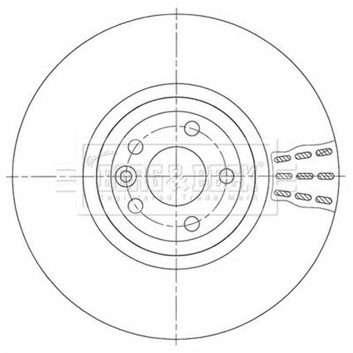 Borg & Beck 2 x Vented Front Brake Discs BBD6144S