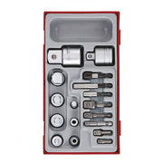 Teng Tools Socket Adaptor Set TT1 17 Pieces 1/4" 3/8" 1/2"