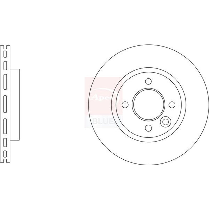 Apec 2 x Vented Front Brake Discs SDK6970