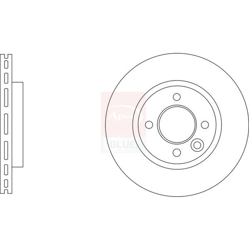 Apec 2 x Vented Front Brake Discs SDK6970