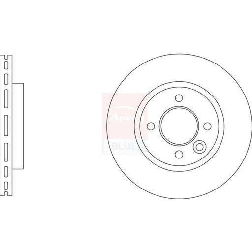 Apec 2 x Vented Front Brake Discs SDK6970