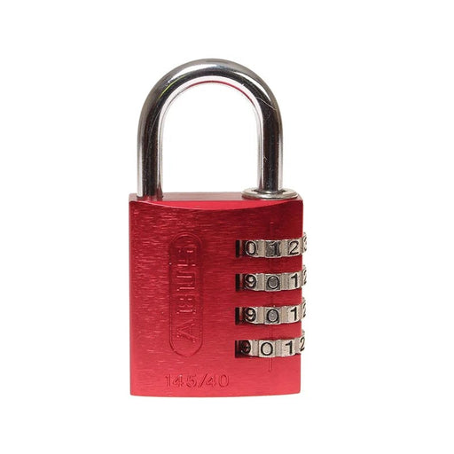 ABUS Mechanical 145/40 40mm Aluminium Combination Padlock Red 48829