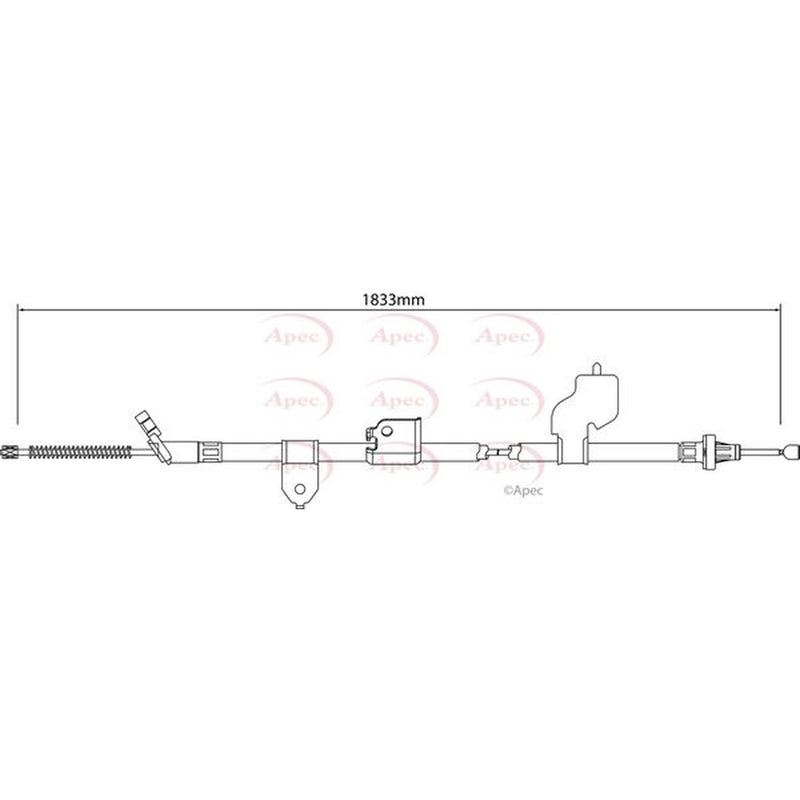 Apec Handbrake Cable Left Rear CAB1320
