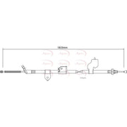 Apec Handbrake Cable Left Rear CAB1320