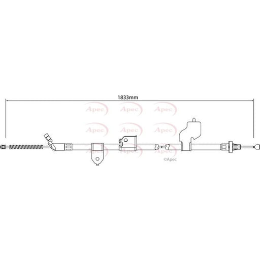 Apec Handbrake Cable Left Rear CAB1320