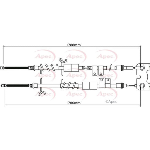 Apec Handbrake Cable Left Rear CAB1200
