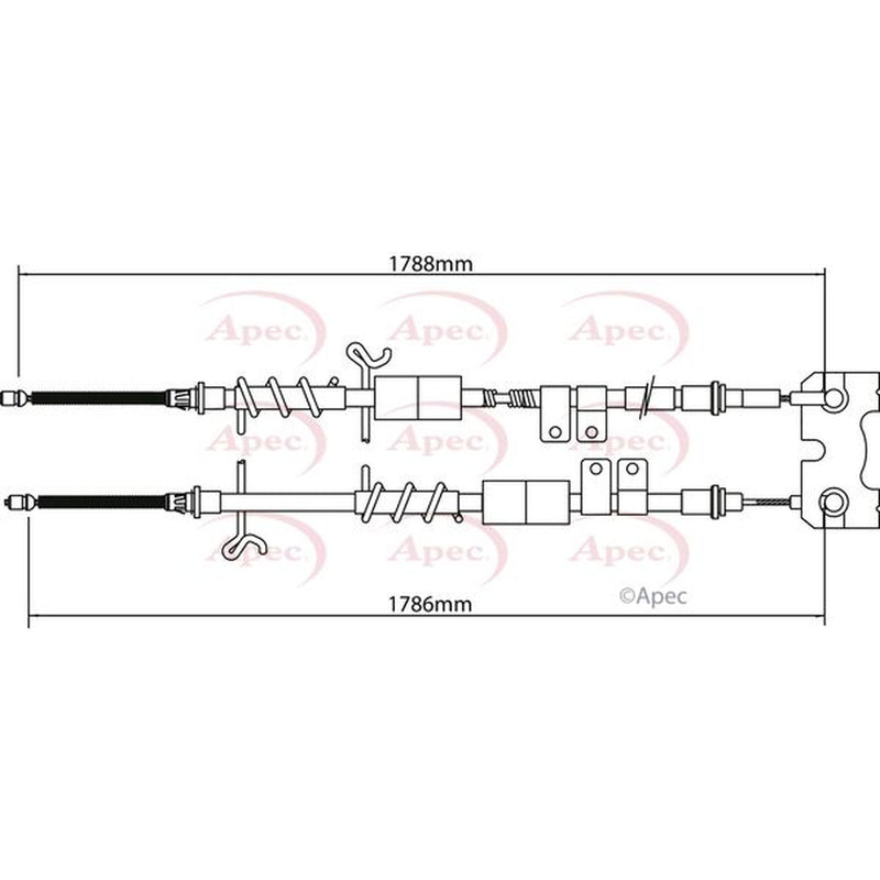 Apec Handbrake Cable Left Rear CAB1200