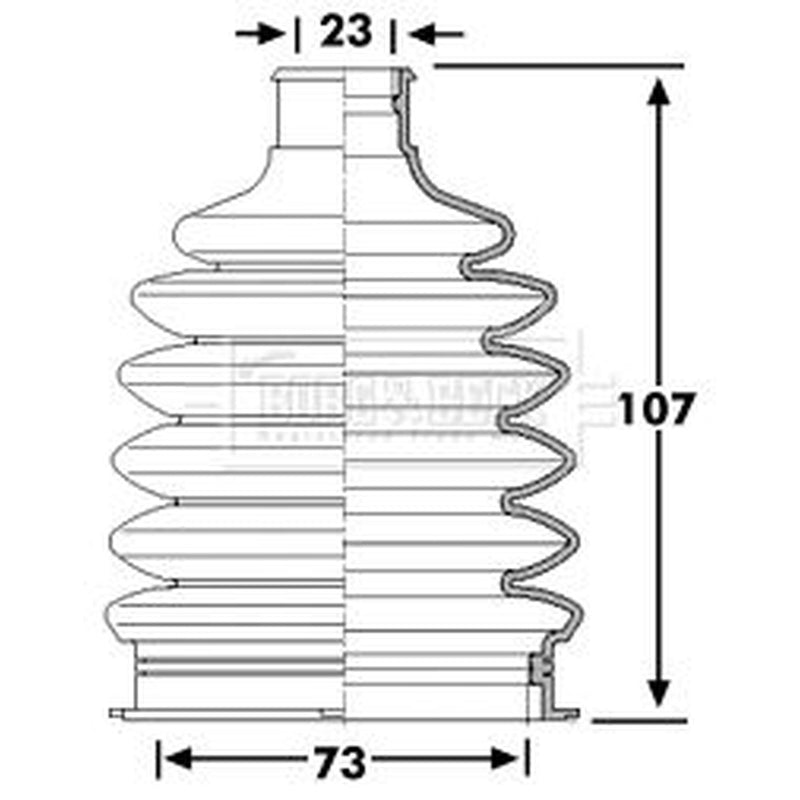 Borg & Beck Drive Shaft Bellow Kit Front Left Thermoplast BCB6109