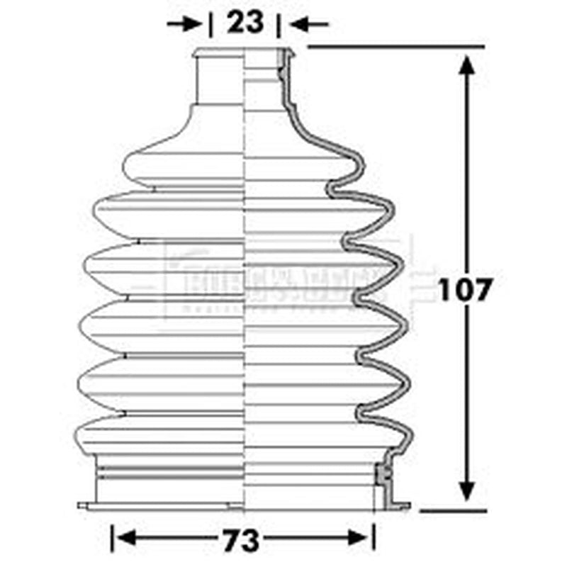 Borg & Beck Drive Shaft Bellow Kit Front Left Thermoplast BCB6109