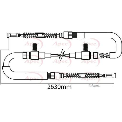 Apec Handbrake Cable Left Rear CAB1271