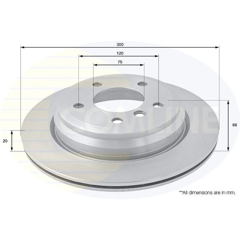 Comline 2 x Internally Vented Rear Brake Discs ADC1761V