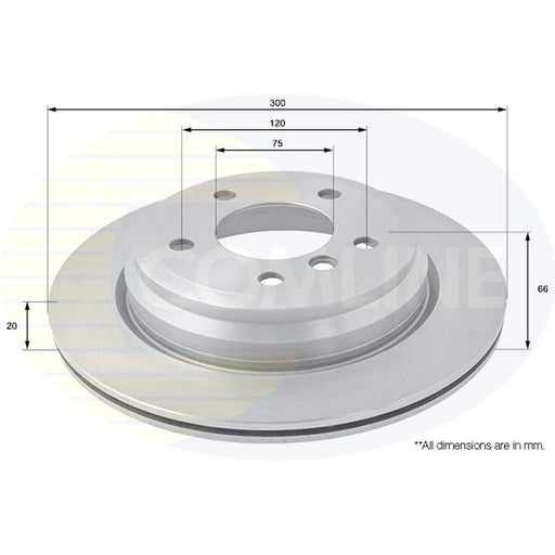 Comline 2 x Internally Vented Rear Brake Discs ADC1761V