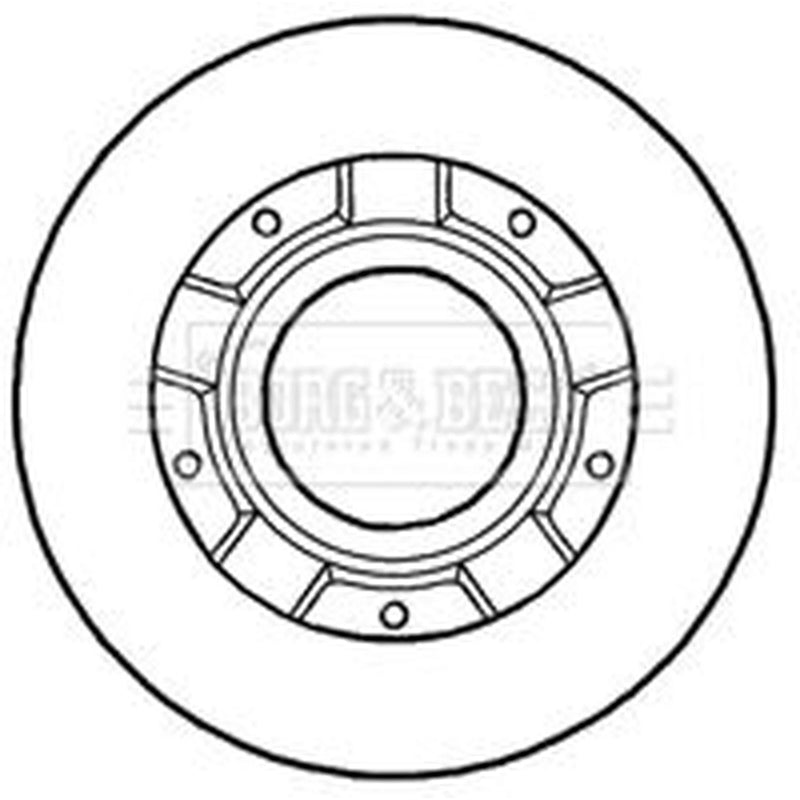Borg & Beck 2 x Solid Rear Brake Discs BBD5932S