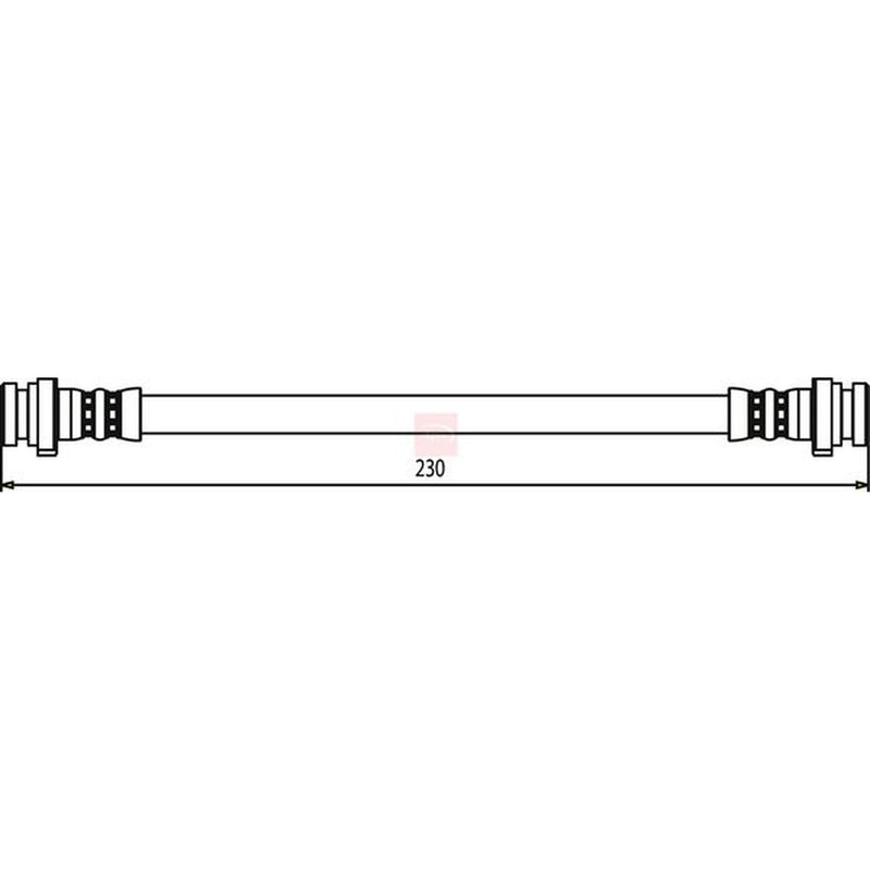 Apec Brake Hydraulic Hose Line Rear HOS3301