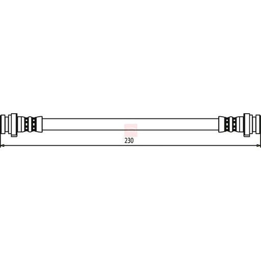 Apec Brake Hydraulic Hose Line Rear HOS3301