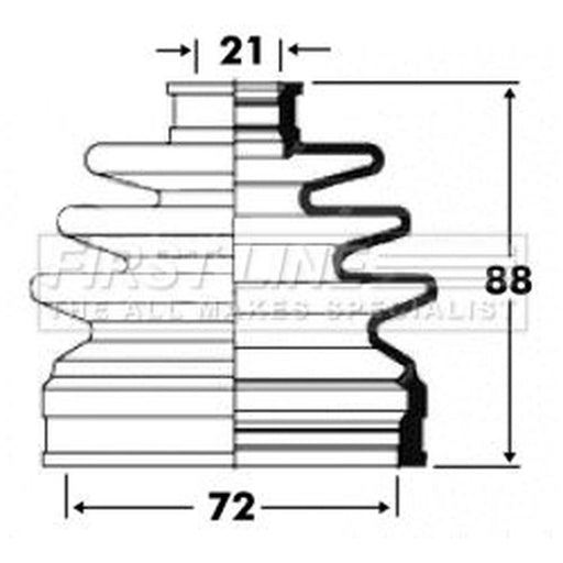 First Line Drive Shaft Bellow Kit Front Left FCB2813